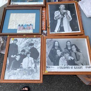 Rock Bands Signed Photographs Framed Collection